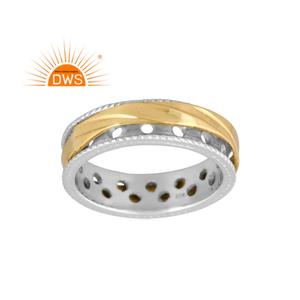 Bague tournante unisexe en argent sterling fin fait main, bijoux indiens, fabricant - Product Image 1