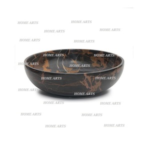 Bol de service de fruits en marbre de qualité exclusive bol de service de fruits de taille personnalisée de forme ronde pour l'usage de mariage - Product Image 1