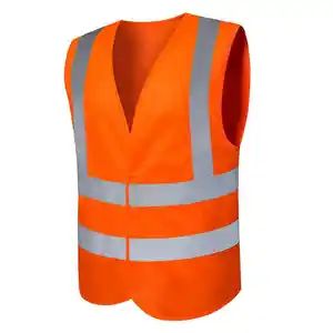 Visibility建筑安全工作背心带口袋安全反光安全交通管制调查铁路摩托车背心