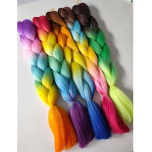 Nouvelles extensions de <span class=keywords><strong>cheveux</strong></span> synthétiques à haute température pour tresses au crochet, style Kinky Straight, 5 tons, tresses jumbo - Product Image 3