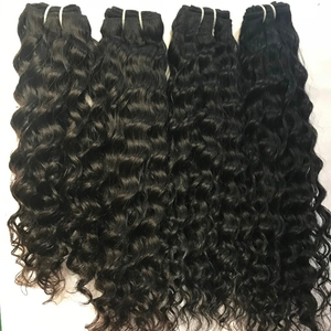 Venta al por mayor 28 pulgadas indio rizado vietnamita extensiones de cabello humano cutícula plana alineada Peluca de encaje paquete a granel Afro Natural - Product Image 1