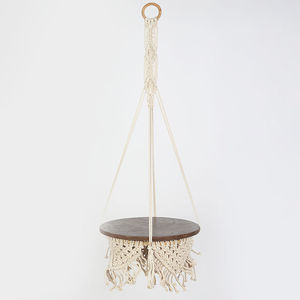 Cintre d'étagère en bois flottant en macramé fait à la main nouveau style Ins décor à la maison avec des cintres en tissu cadeau du nouvel an de l'inde - Product Image 4