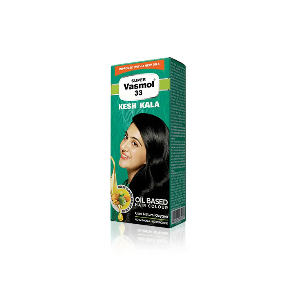 Super Vasmol 33 Kesh Kala-oil based hair colour,Bulk hair care product supplier India.