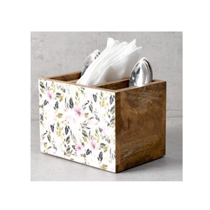 Porte-couverts de forme carrée Porte-couverts imprimé de fleurs avec poignée d'insertion Fabricant et grossiste de qualité supérieure Ustensiles de cuisine - Product Image 5