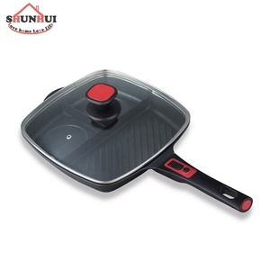 3 in 1 Nonstick Multi <strong>Grill</strong> <strong>Pan</strong> Cast Aluminum 28cm Multi Section Divided Frying <strong>Pan</strong> - Product Image 4