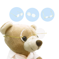 PLOMA Petites lunettes transparentes en plastique, vêtements de poupée, forme circulaire, jouet souple pour enfants, mini version Q, série DIY unisexe Lifestyle