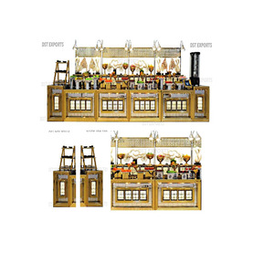 Mostradores de puesto de comida de boda india Mostradores de comida de acero inoxidable de oro de boda especial Buffets de diseñador de boda de lujo EE. UU. - Product Image 1