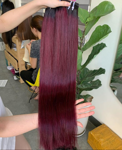 Extensions de cheveux humains vietnamiens naturels et soyeux, tissage simple, lisses et raides, avec closure frontale en dentelle - Product Image 3