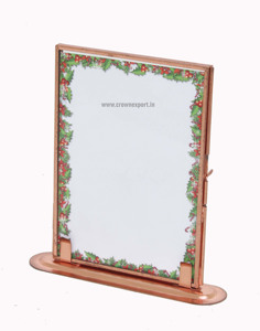 Cadres photo décoratifs en bois et laiton à suspendre, lot de 10 pièces, incrustation, idéal pour cadeaux de mariage, vente en gros - Product Image 5