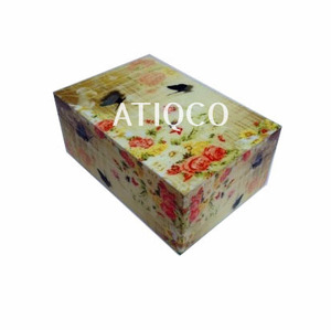 กล่องเครื่องประดับไม้อเนกประสงค์ทาสีผีเสื้อสีดอกกุหลาบ - Product Image 5