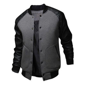 แจ็กเก็ตเบสบอลทีมโรงเรียนสีขาวมีฮู้ดสไตล์เลตเตอร์แมนแบบถักทอสำหรับฤดูหนาวขายส่ง - Product Image 3