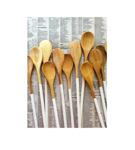 Cuillère en bois et imprimé en gros ustensile de cuisine cuillère fourchette en bois naturel ensemble taille personnalisée conception supérieure - Product Image 2