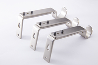 Support de rideau en acier fabriqué à Taïwan pour tringle à rideau - Design industriel/coastal traditionnel, compatible avec les tailles 1/2'' et 1'', pour hôtels et usage commercial