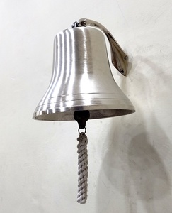 Cloche murale de décoration nautique moderne en laiton chromé/nickel poli pour la maison, le bateau et le pub. - Product Image 3