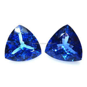 พลอยแทนซาไนต์สีน้ำเงินเข้มธรรมชาติ ทรงทริลเลียนเจียระไน คุณภาพสูง หินกึ่งมีค่าธรรมชาติ ขายส่ง - Product Image 4