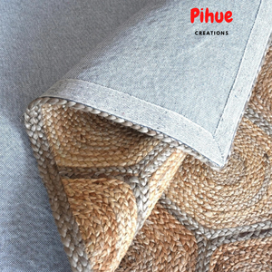 Tapis de jute de style plage de qualité fait à la main tapis de porte intérieur/extérieur avec support durable Teppiche adulte à faible coût lavable d'Inde - Product Image 4