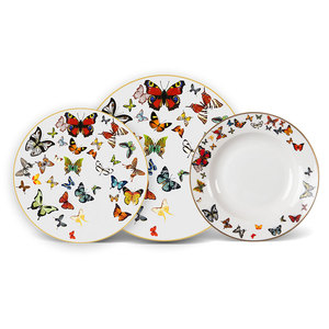 king butterfly Ceramic Dinner Plates Porcelain Dinnerware <strong>Set</strong> Tableware - Product Image 2