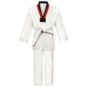 ชุดศิลปะการป้องกันตัวทำจากผ้าฝ้ายโพลีเอสเตอร์ใช้ได้ทั้งชายและหญิงชุดกีฬาโลโก้แบบปรับแต่งได้สำหรับผู้ใหญ่สำหรับคาราเต้เทควันโดยูโด - Product Image 5