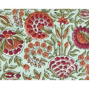 Ensemble de serviettes imprimées en blocs d'arbre traditionnels verts faits à la main 6 ensembles de serviettes décoratives de table de mariage royal indien - Product Image 5