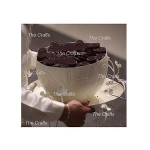 Attractive Design Iron <b>White</b> Color <b>Chocolate</b> Stand With Stand Premium Quality Fruits Salad <b>Chocolate</b> Bowl - Product Image 1