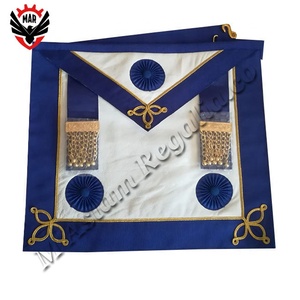 Pasado maestro Provincial delantal de terciopelo azul marino frontera | Bordado a mano de terciopelo azul frontera delantal - Product Image 5