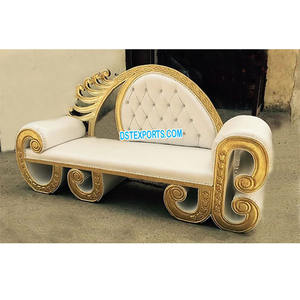 Diván de cuero blanco de lujo para boda, nuevo sofá de estilo italiano para recepción de boda, elegante, para escenario - Product Image 1