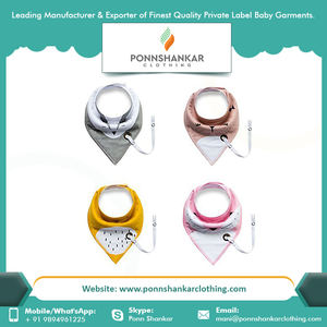 Bavoirs en mousseline à volants pour bébé 100% bavoirs en mousseline biologique bavoirs en gaze au design imprimé personnalisé avec boutons-pression de couleur personnalisée paquet de 8 pièces - Product Image 3