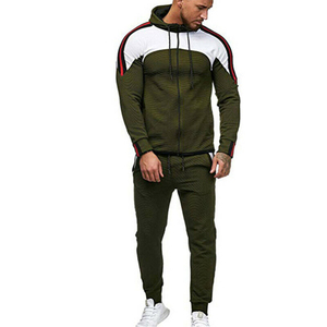 Conjunto de Jogger ajustado para hombre de etiqueta privada, chándal de dos piezas con logotipo personalizado y cremallera, talla grande ecológica para invierno - Product Image 2