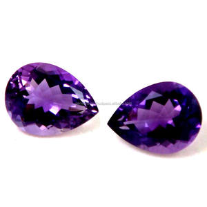 Piedra preciosa de amatista natural, 5x5mm, trillón de amatista, pera ovalada facetada, corte suelto, forma de mezcla de piedras preciosas, amatista púrpura para joyería - Product Image 2