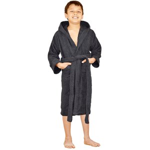 Peignoirs de bain pour enfants en coton biologique unisexe en tissu éponge respirant à manches longues, séchage rapide, vêtements de nuit lavables en machine - Product Image 3