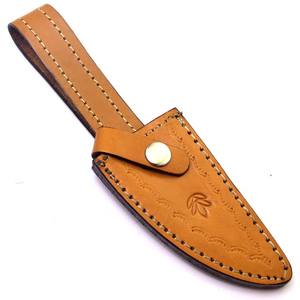 Funda de cuero de grano rico para cuchillos de hoja fija, producto OEM hecho a mano - Product Image 1
