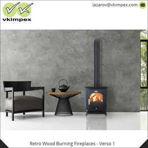 Cheminée à bois de couleur noire, efficacité thermique moyenne de 58 kg, Design moderne, 7,5 kw - Product Image 3