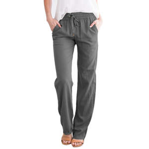 Pantalones de algodón de felpa para mujer - Product Image 1