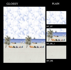 Carrelage de salle de bain en marbre et en céramique design à jet d'encre d'intérieur 30x45cm - Product Image 1