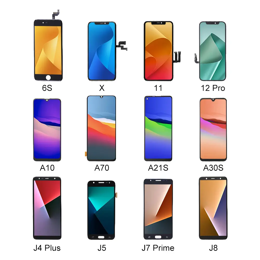 AMOLED For Samsung A10S A20S J730 J4/J6 Plus A30S A50S A01 A02S A21S A515 Incell LCD For iPhone 6 7 8 Plus X XR XS 11 12 Pro Max
