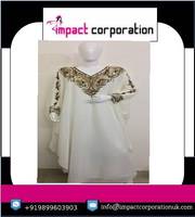 Robes Kaftan en Chiffon à Imprimé Floral et Broderie Perlée, Style Marocain Islamique, Manches Longues, Vintage, Cocktail, Tendance, Décontracté