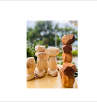 Jouet de construction Montessori Tumi Ishi Stone Set 50 pièces, thème bâtiments modernes, jouet électronique sensoriel à empiler pour enfants de 4 à 6 ans