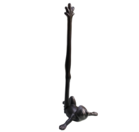 Porte-papier toilette en fonte en forme de grenouille |   Accessoire de salle de bain mural noir mat antique, décoratif rustique pour la maison, l'hôtel et la salle de bain