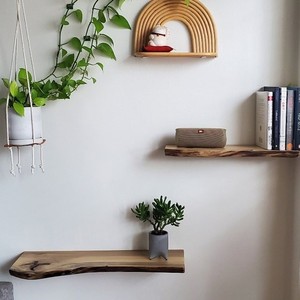 Étagère murale en rotin arc-en-ciel pour bébé, étagère murale moderne en osier, étagère pour pépinière, en bois arc-en-ciel - Product Image 6