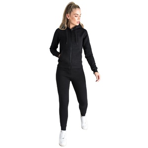 Survêtement grande taille unisexe personnalisé pour femmes Ensemble de jogging 2 pièces en coton avec sweats à capuche avec logo Survêtement d'hiver avec capuche pour femmes - Product Image 3
