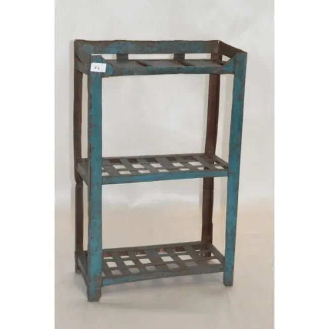 Reclaimed Antique Industrial Vintage Old Wooden Metal Shoe Rack Frames Box