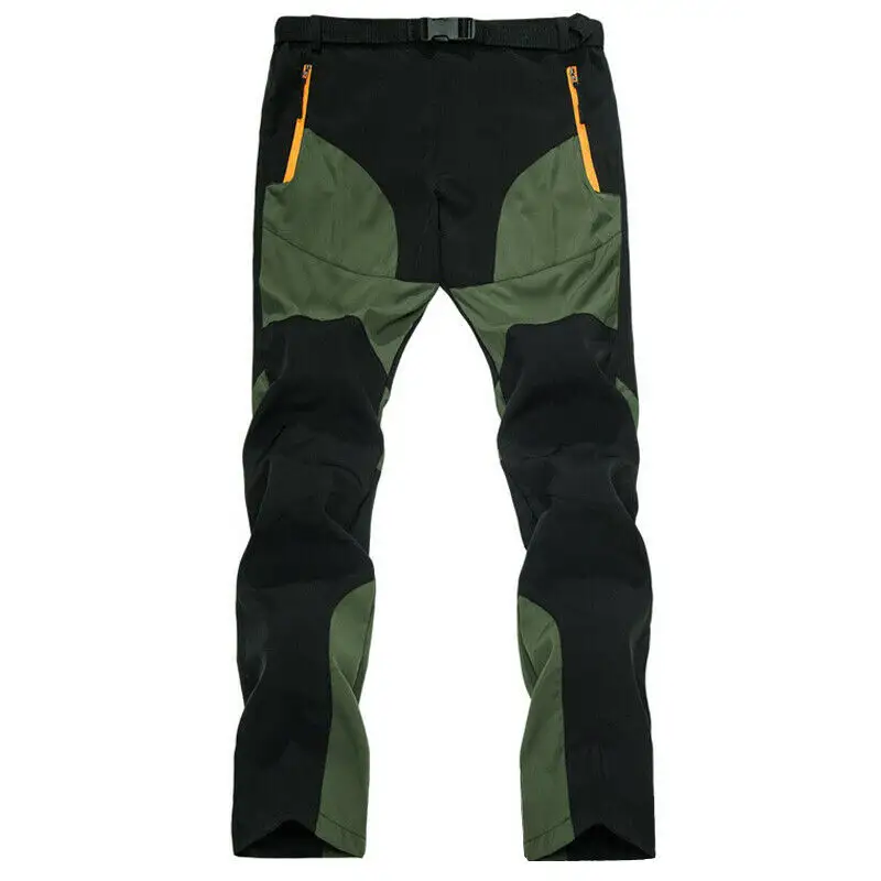 Men Buckle Warm Cargo Combat Long Pants Tactical Hiking Camping Trousers Outdoor