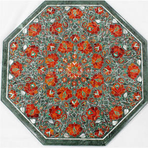 New Octagonal Marble Inlay <b>Table</b> Top - Product Image 1