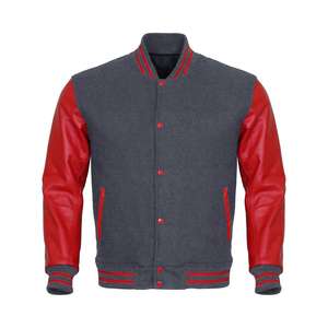 Chaqueta de invierno OEM con logotipo personalizable para hombre, diseño universitario de cuero y lana, gran oferta, opción de talla grande para estilo personal - Product Image 1