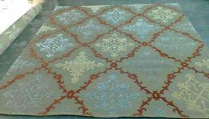 Alfombra hecha a mano para sala de estar, tapete liso rectangular, persa, 100% lana cortada, 34648 10F - Product Image 5