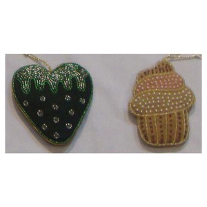Cake & Heart Shape Christmas Hanging Decoration - Product Image 1