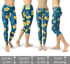 Leggings personalizados inspirados en Orange Bird Parks, en estilo capri o de longitud completa - Product Image 6