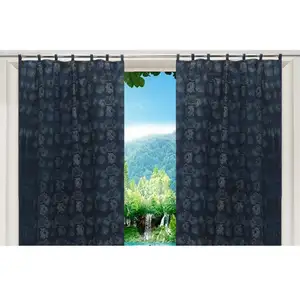 Floral hand block printed cotton curtain drapes balcony bedroom window valance treatment curtain