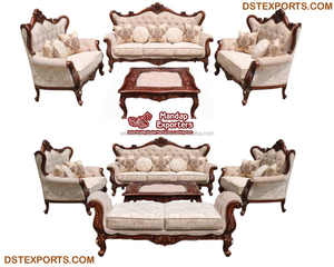 Muebles italianos de madera sólida para el hogar, sofá de salón de lujo, muebles de estilo tradicional indio para sala de estar - Product Image 4