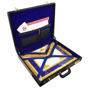 Delantal Masónico Blanco de Alta Calidad con Bordado de Cuentas, Insignia Real del Arco Provincial, Material de Cuero Natural, M Aslam Regalia - Product Image 3